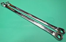 LOT ICON WRDBM11 11mm + WRDBM12 12mm Ratcheting Wrench Metric Double Box End pro