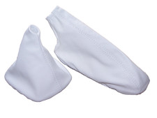 Schaltsack und Handbremsmanschette für BMW 3er E30 1982-1994 Leder Weiss