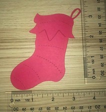 10 STOCKING cardstock paper die cut embellishments