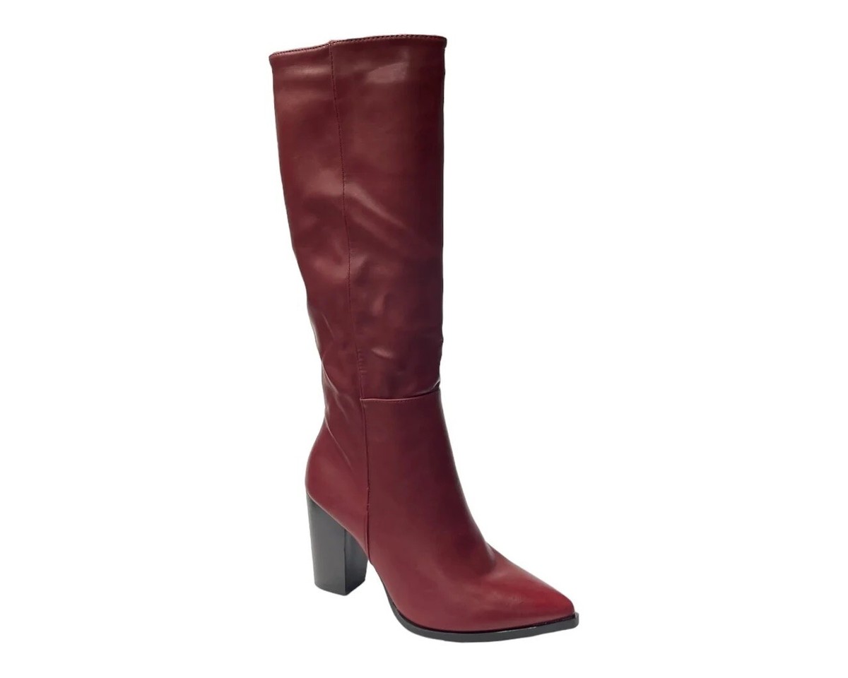 Women’s Wine Red Knee High Boots Size only