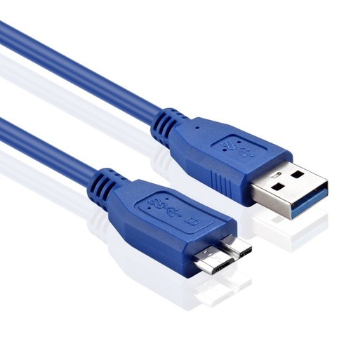 1m USB 3.0 Type A Male to Micro B Cable for WD SeaGate PC HDD Hard Disk Drive
