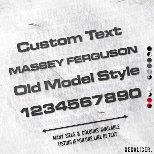 Custom Text Massey Ferguson Old Model Style Sticker - Many Colours & Sizes Agri - Picture 5 of 13