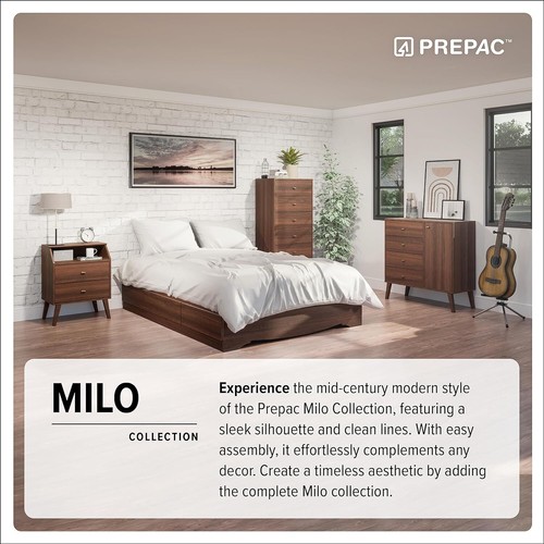 Freestanding 6 Drawer Dresser Modern Bedroom Living Room Engineered Wood Cherry - Picture 6 of 6