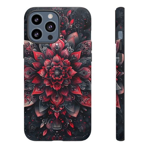 Red Mandala Lotus Phone Case for iPhone, Samsung Galaxy, Pixel - 第 93/240 張圖片