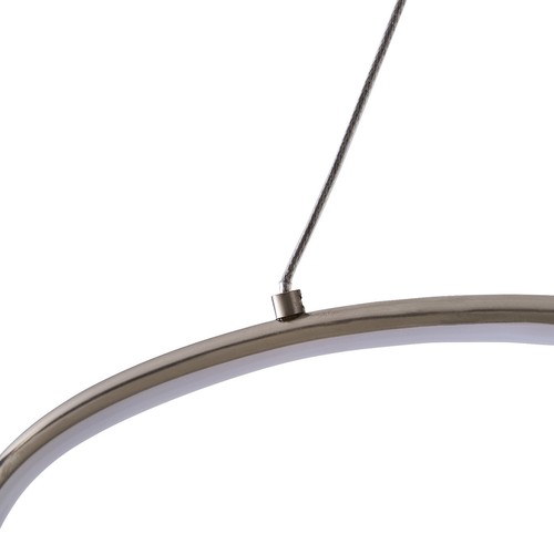 B&Q Inlight Leda Spiral Satin Nickel LED Pendant Ceiling Light Large 70cm Modern - Picture 3 of 4