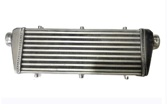 Intercooler de montaje frontal aluminio universal total: 23,5 x 8,5 x 2,7" entrada / salida: 2,2" Foto 3 de 4