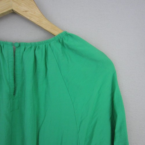 Sportsgirl Dress Womens 14 Green Fit Flared Flowy Belt Peasant Boho Bright Ladie - Picture 11 of 21