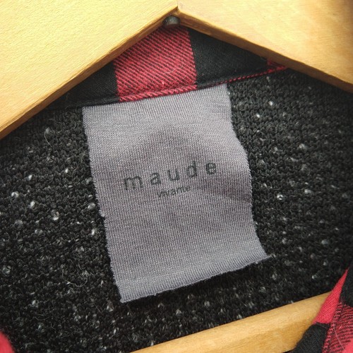 Anthropologie Maude Vivante Buffalo Plaid Tunic Top Size M Red Black Check - Picture 6 of 8