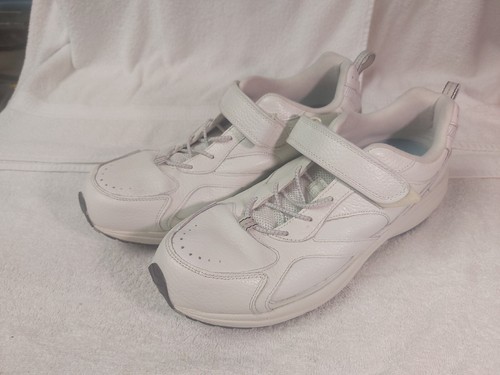 Mens Dr Comfort Diabetic Athletic Shoes White Leather S-14w VGC Hook/Loop #6740  - Picture 1 of 15