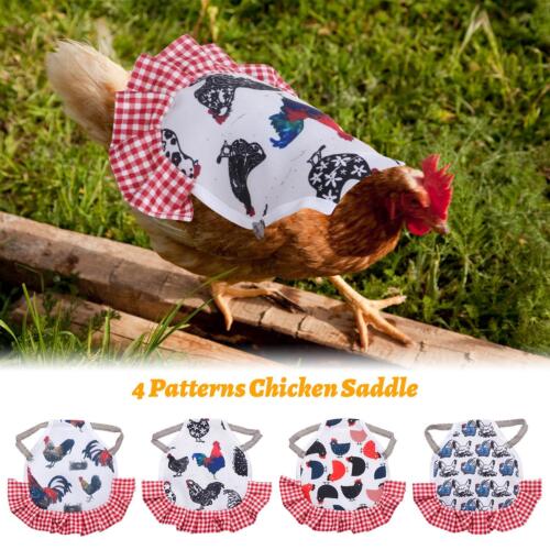 Print Hen Saddle Wings Chicken Saddles Pet Feather Protector Clothes Hens - Photo 1/16