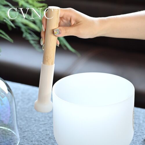 CVNC Cristal Madera Silicona Palo para Jugar Cristal Canto Cuenco - Imagen 5 de 5