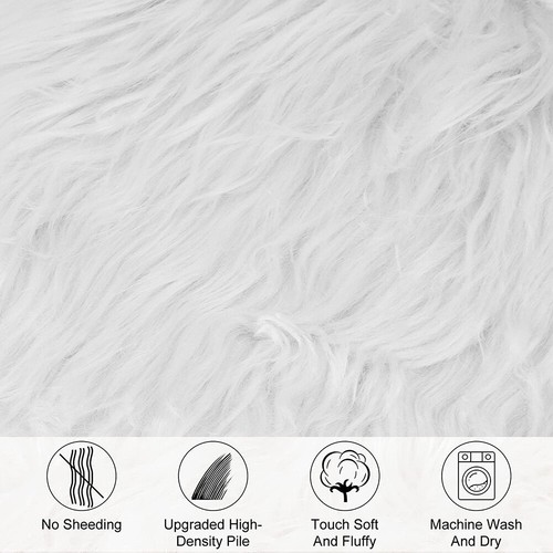 Fluffy Faux Fur Sheepskin Large Rugs Soft Living Room Bedroom Carpet Floor Mat - Picture 11 of 30