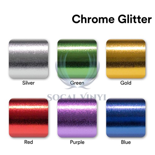 Chrome Glitter Red Sparkle Car Vinyl Wrap Sticker Decal Bubble Free Sheet DIY - Picture 7 of 12