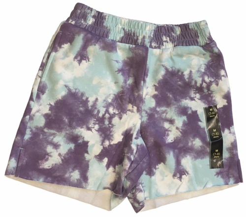 Art Class New Girl's Size Medium (7/8) Blue & Purple Tie Dye Pull On Shorts