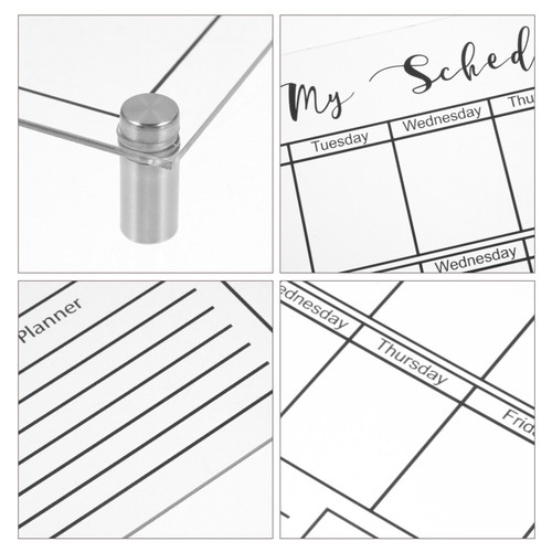 Glass Dry Erase Board for Desk Planner Weekly Desktop Whiteboard Office - Picture 12 of 12