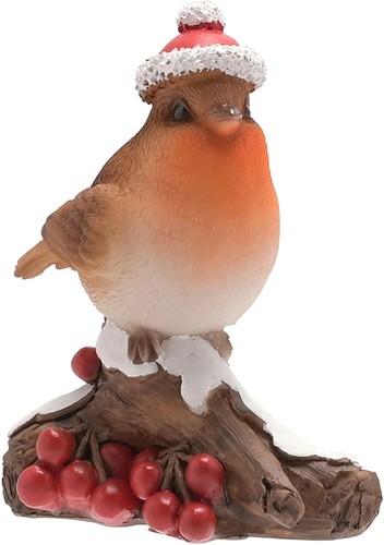 Christmas Robins Figurine Ornaments Choose Robin on Frosted Branch OR Berries - Picture 9 of 14