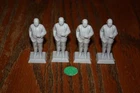 4 Marx Light Gray 60mm Statues of Louis Marx, The Toy King, But with No Cigars