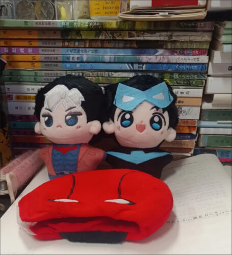 1pc DC Batman Dick Grayson Robin Nightwing Cosplay Cotton Plush Doll Toy Pendant - Picture 14 of 17