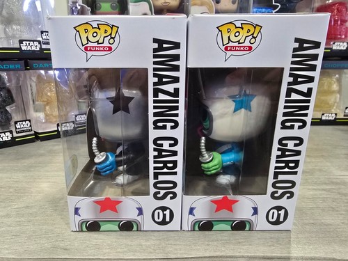 Funko Pop Amazing Carlos #01 Black Suit 480 pcs & Blue Suit 3000 pcs SDCC 2016 - Picture 2 of 6