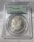 1884 O MORGAN SILVER DOLLAR PCGS MS62 DMPL - OLD GREEN HOLDER