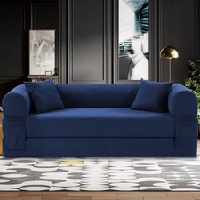 4-in-1  Convertible Sofa Bed Couch Corduroy Modular Sofa for Living Room Bedroom