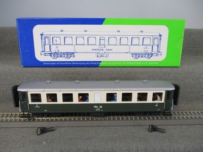 STL Models Spur H0m 2202/4 Schnellzugwagen 2. Klasse der RhB mit Figuren in OVP