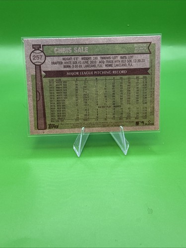Topps Heritage Chris Sale Pink Border #257 - Picture 2 of 2