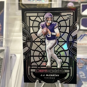 2024 OBSIDIAN BLACK STAINED GLASS JJ MCCARTHY ROOKIE (RC) SSP CASE HIT!!!🔥
