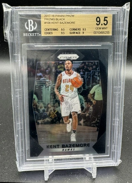 2017-18 Panini Prizm Prizms Black Kent Bazemore 1/1 BGS 9.5 Atlanta Hawks #108