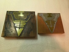 2 - Vintage Printing Letterpress Printers Block University Illinois 