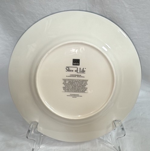 Slice of Life 222 Fifth Dinner Plate Lunar Barbecue Astronaut Airstream 10.5” - Picture 10 of 11