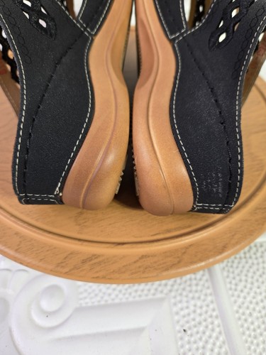 Lostisy Black Hollow Cut Pattern Comfortable Open Toe Casual Sandals Sz 37/6 - Picture 13 of 14