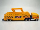 Hot Wheels Car Carrier Truck Yellow & Blue With Detachable Trailer Vintage Matte