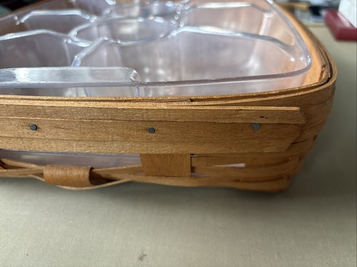 Longaberger Hostess großes Serviertablett Korb mit 10-fach geteiltem Schutz - Bild 13 von 24