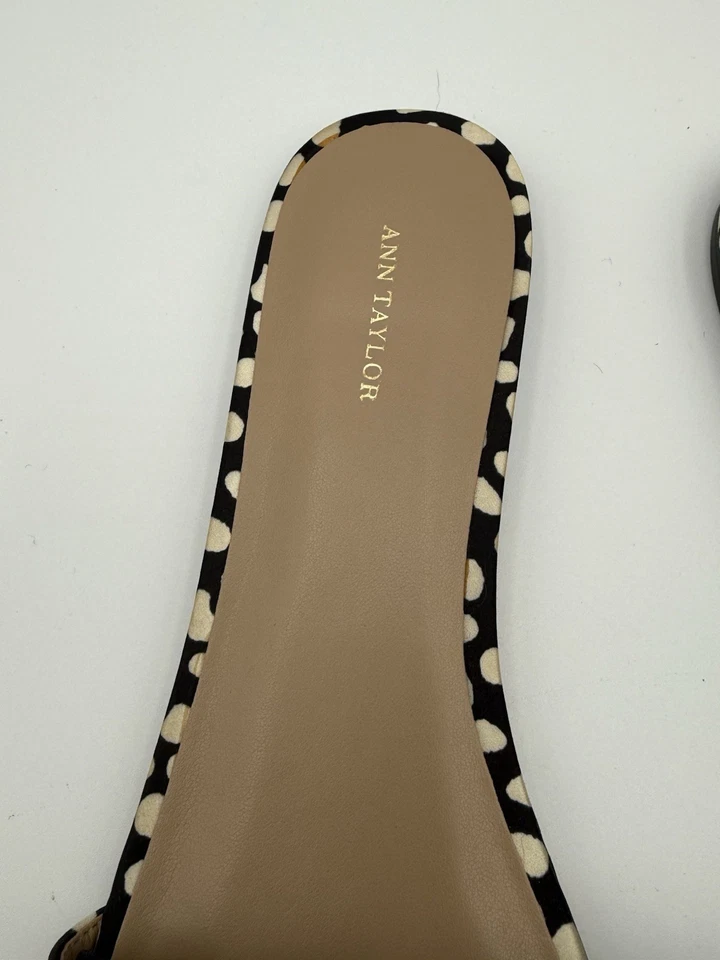 Ann Taylor Black & White Polka Dot Slides Women’s Size 10M - Image 4 of 4