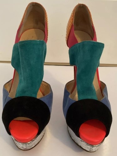 Christian Louboutin Unique Multi Colored Leather Size38 Coordinates/ All Outfits - Picture 4 of 7