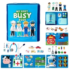 My First Montessori Busy Books for Toddlers 3-5窶摘ducational Quiet Book with L...