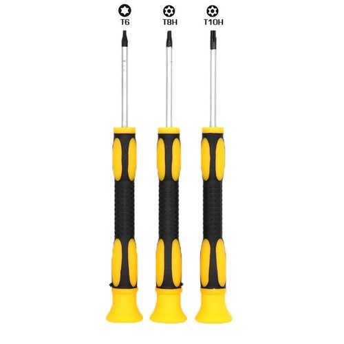 For Torx Screwdriver Set of 3 T6 T8H T10H Hexagon Tools for Game Console Repair - Picture 5 of 17