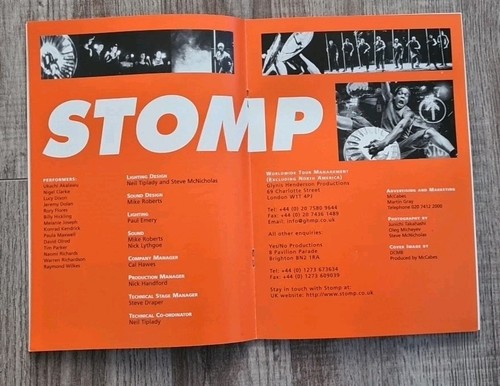 Stomp Theatre Programme at Chichester Festival Theatre 2001 - Picture 3 of 3