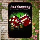 Vintage Bad Company Straight Shooter Tin Metal Signs Home Décor 8x12