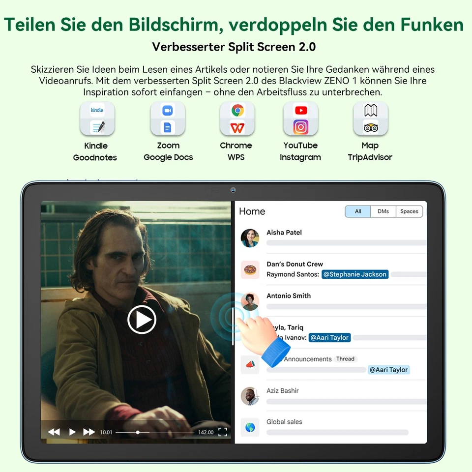 Blackview ZENO1 4G LTE Tablet 8 Zoll Android 15 12GB+64GB 6000mAh Gemini 2.0 AI - Bild 4 von 4