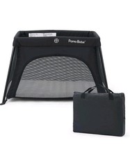 Pamo Babe Mini Travel Crib - Lightweight Baby Playard with Zip Door, Portable