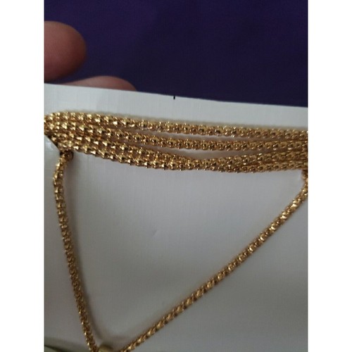 Butterfly Pendant Necklace Gold Tone, White Stones & Crystal Clear Rhinestones - Picture 9 of 12
