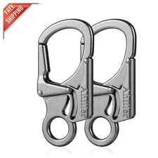 3" Multi-Purpose Zinc Carabiner Clip - Ideal for Camping, Hiking, and Fishing