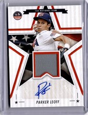 Parker Leoff Auto 2025 Panini Stars & Stripes Signature Materials #SSM-PL