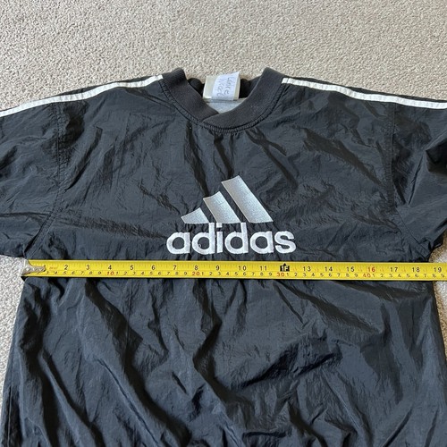 Vintage Adidas Windbreaker Sweatshirt Youth Medium Embroidered Fleece Lined - Picture 4 of 5