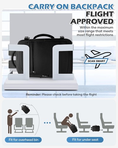 Travel Backpack for Women Men Large Work Gym Frontier Airlines Personal Item ... - Bild 6 von 8