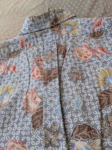 Reyn Spooner Men's Med 90s reverse-print Aloha - pullover not worn in 22 years - Picture 4 of 6