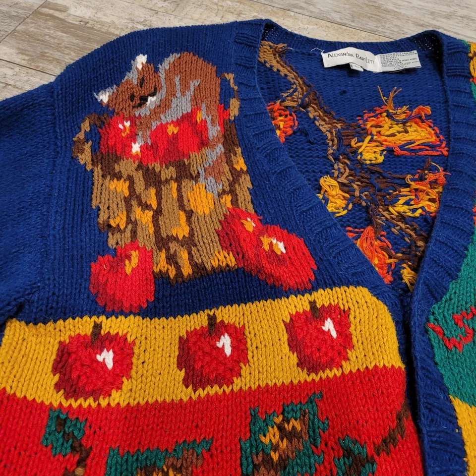 Suéter FEO Alexandra Bartlett De Colección Otoño Manzana Selección PERRO GATO MAESTRO Grande Foto 3 de 4