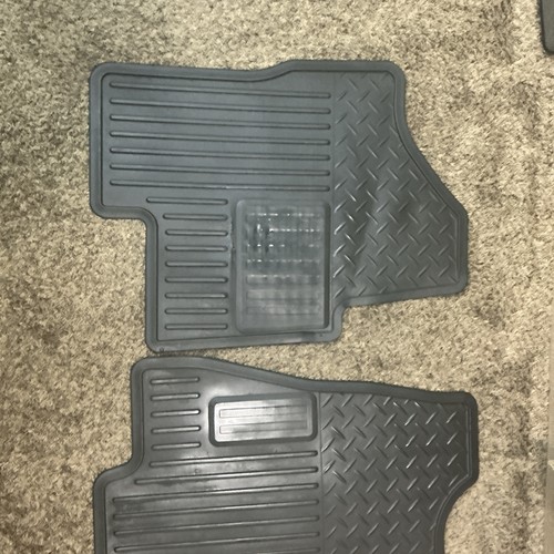 Chevrolet Silverado 2007-13 Front All-Weather Rubber Floor Mats Gray Genuine OEM - Picture 8 of 11